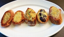 A tasty variety of garlic bread