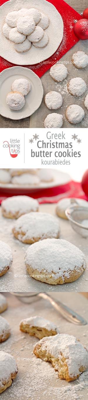 Greek Christmas Butter Cookies: Kourabiedes