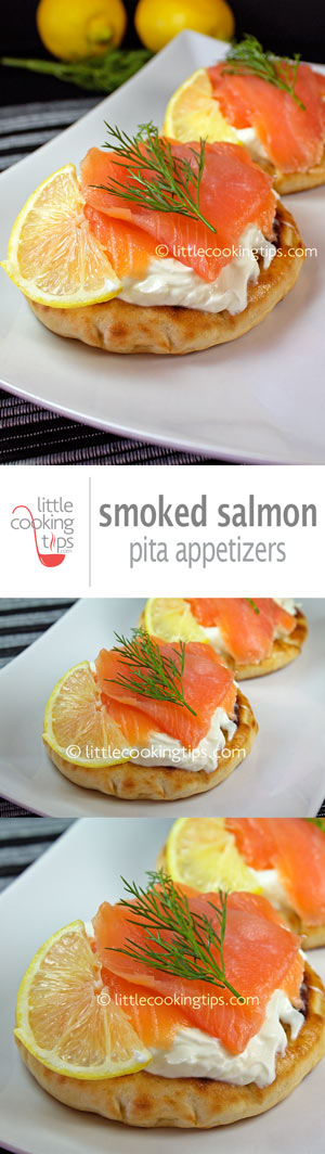 Smoked salmon, Greek yogurt and cream cheese Pitas