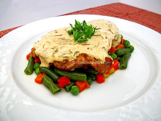 Veal escalopes with delicious rosemary cream Veal escalopes with delicious rosemary cream